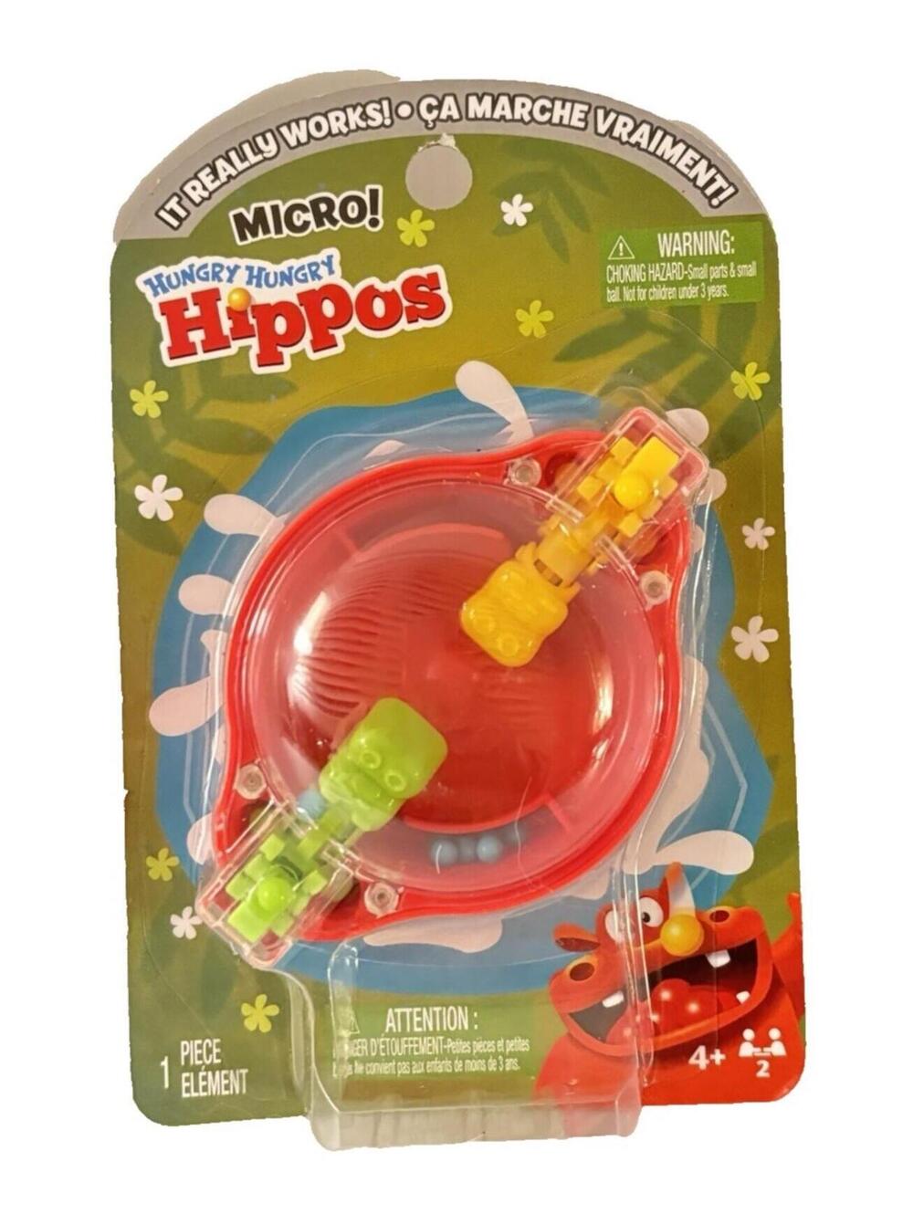 Hasbro Hungry Hungry Hippos Mini Classic Fast-Paced Family Fun Game Toy New